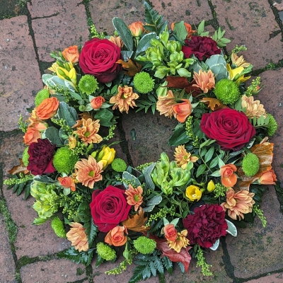 Autumn colours wreath