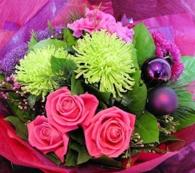Jewelled hand tied bouquet