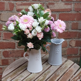 Ceramic jug of flowers