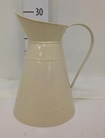 Cream zinc jug 29cm