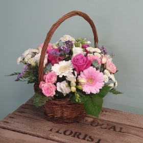 Petite pink pretty basket