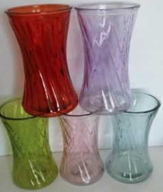 Nigella swirl vases   coloured