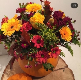 Pumpkin arrangement.