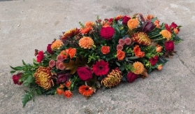 Autumn casket spray