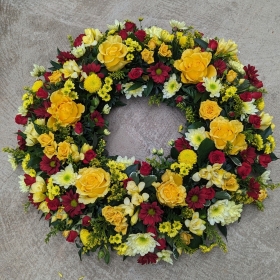Autumn colours wreath