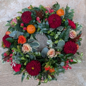 Autumn colours wreath