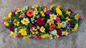 Bright casket spray