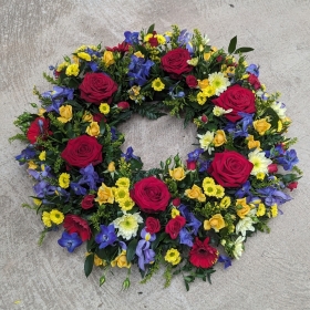 Mixed colours wreath