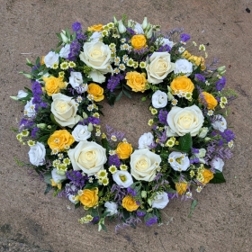 Mixed colours wreath