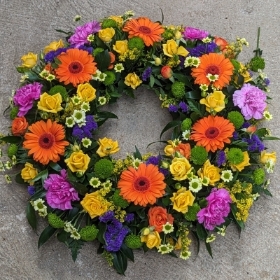 Mixed colours wreath