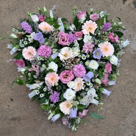 Mixed flower seasonal heart
