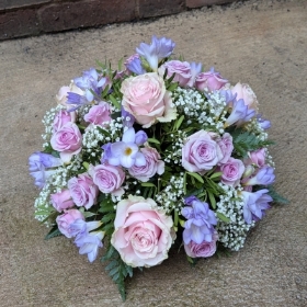 Rose and freesia posy