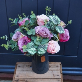 SILK ceramic rose 'urn'